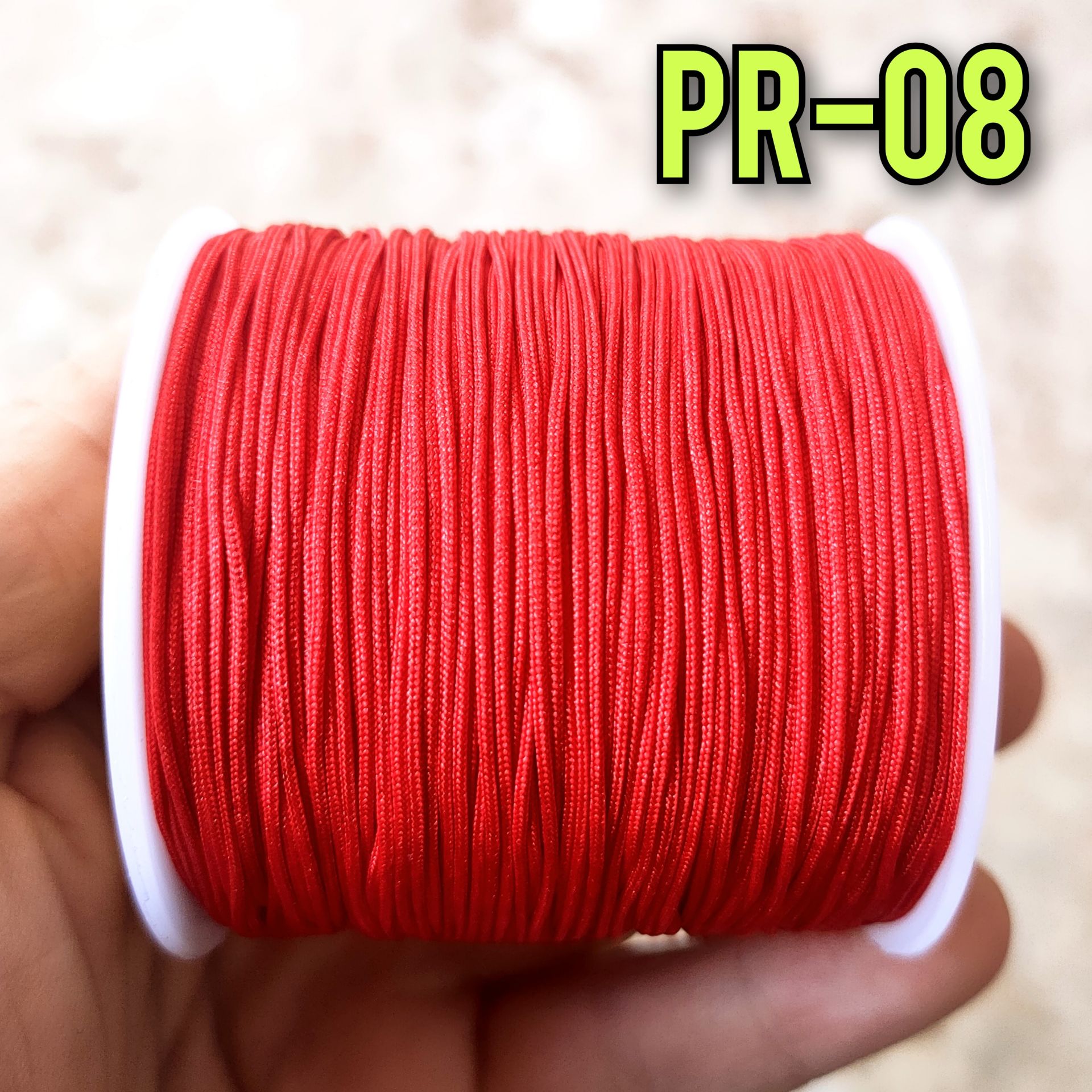 PR-08 A Kalite Parlak Kırmızı Paraşüt İpi 0.8 mm