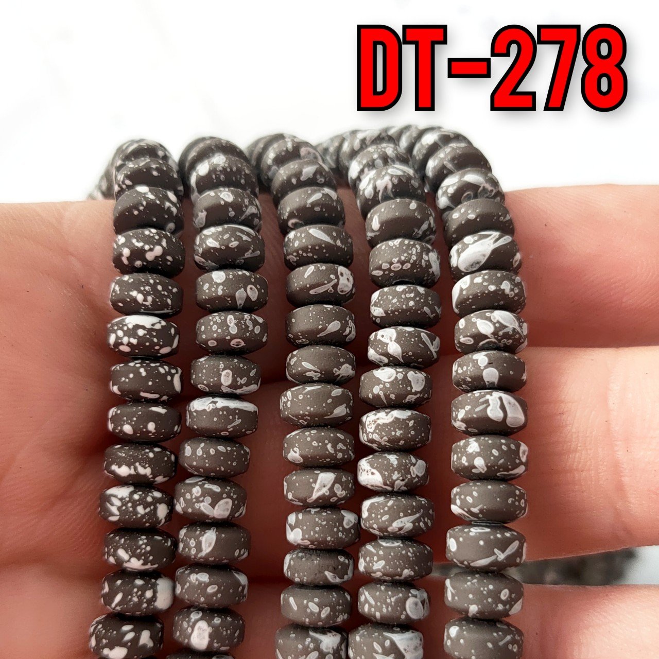 DT-278 Mat Hareli Füme Disk Hematit Dizi 6*3.5 mm