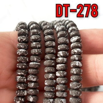 DT-278 Mat Hareli Füme Disk Hematit Dizi 6*3.5 mm