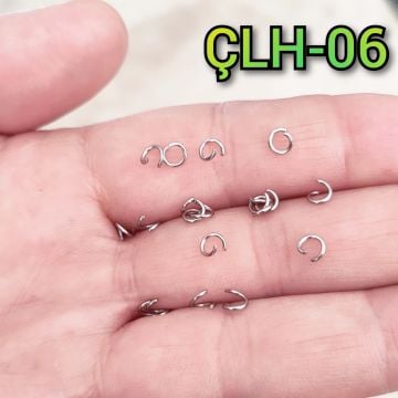 ÇLH-06 A Kalite Gümüş Renk 316L Çelik Halka 4*0.6 mm