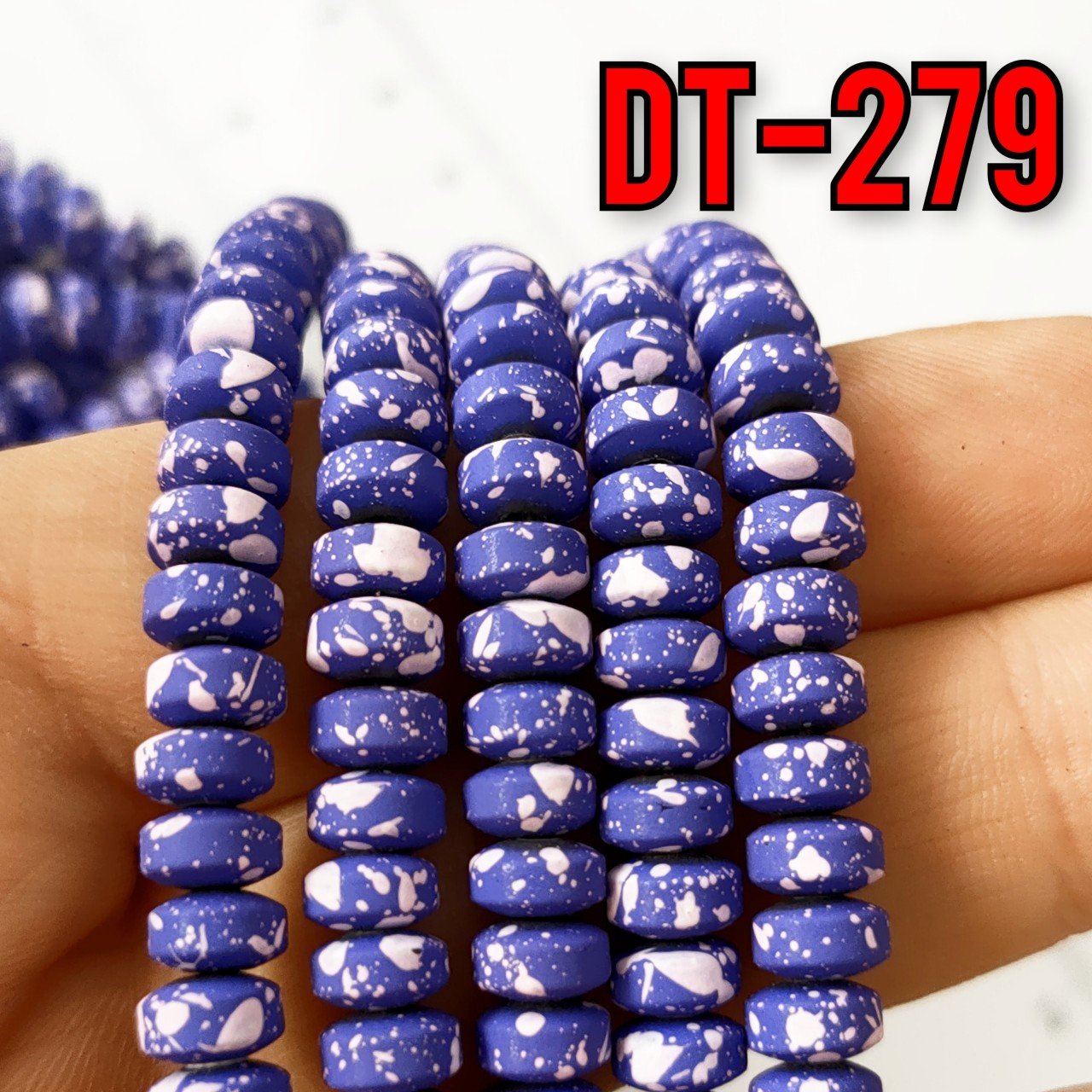 DT-279 Mat Hareli Mor Disk Hematit Dizi 6*3.5 mm