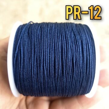 PR-12 A Kalite Parlak Lacivert Paraşüt İpi 0.8 mm