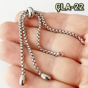 ÇLA-22 Gümüş Renk 316L Çelik Box Zincirli Asansörlü Bileklik Aparatı