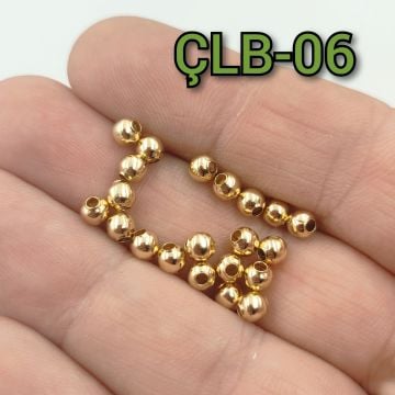 ÇLB-06 Altın Renk 304 Çelik Top Boncuk 4 mm