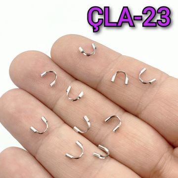 ÇLA-23 A Kalite Gümüş Renk 316L Çelik At Nalı Bit 10 adet