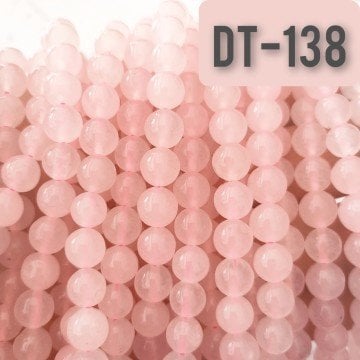 DT-138 Pembe Kuvars Yuvarlak Dizi 8 mm