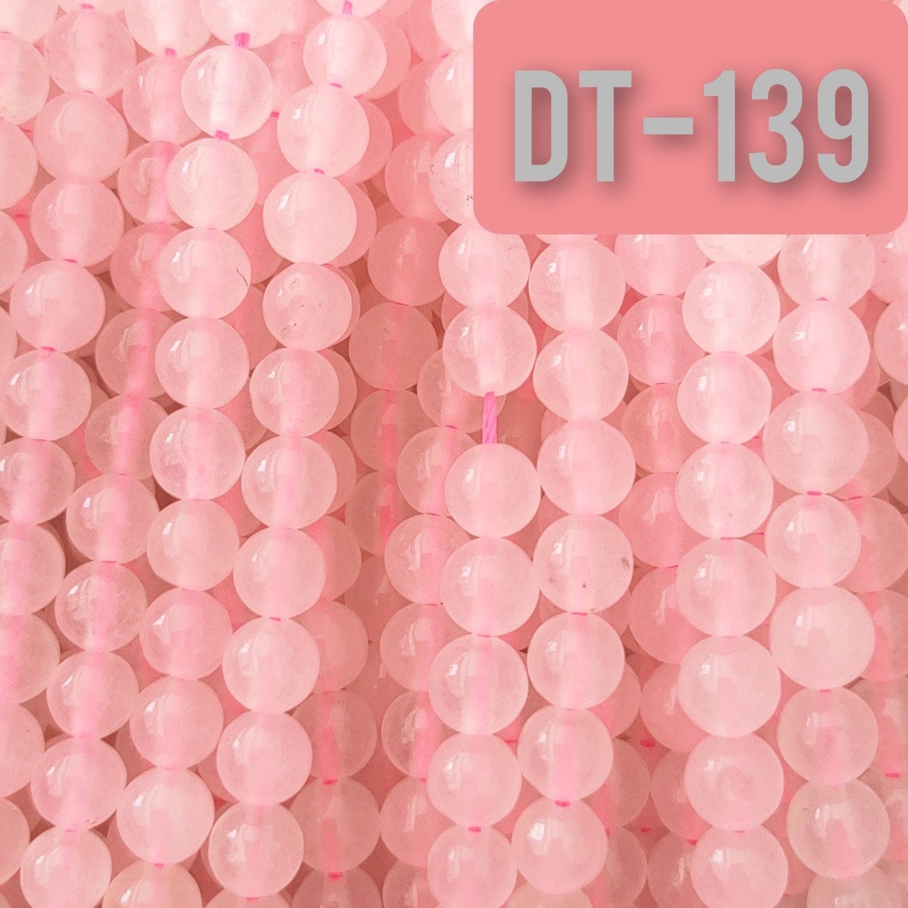 DT-139 Pembe Kuvars Yuvarlak Dizi 6 mm