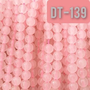 DT-139 Pembe Kuvars Yuvarlak Dizi 6 mm