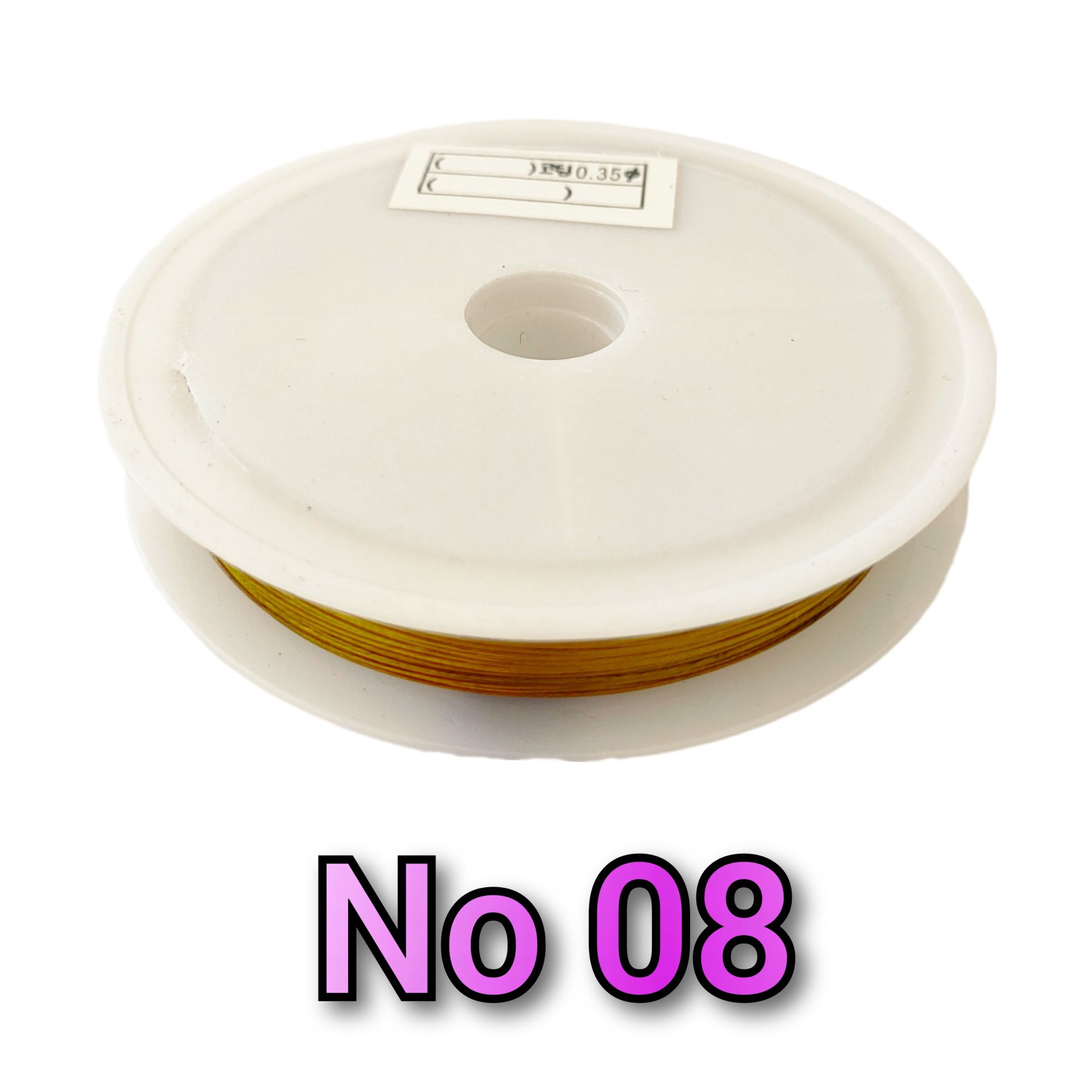 No 08 Koyu Altın Renk Hayalet Tel ( Çelik Tel ) 0.35 mm