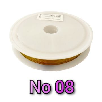 No 08 Koyu Altın Renk Hayalet Tel ( Çelik Tel ) 0.35 mm