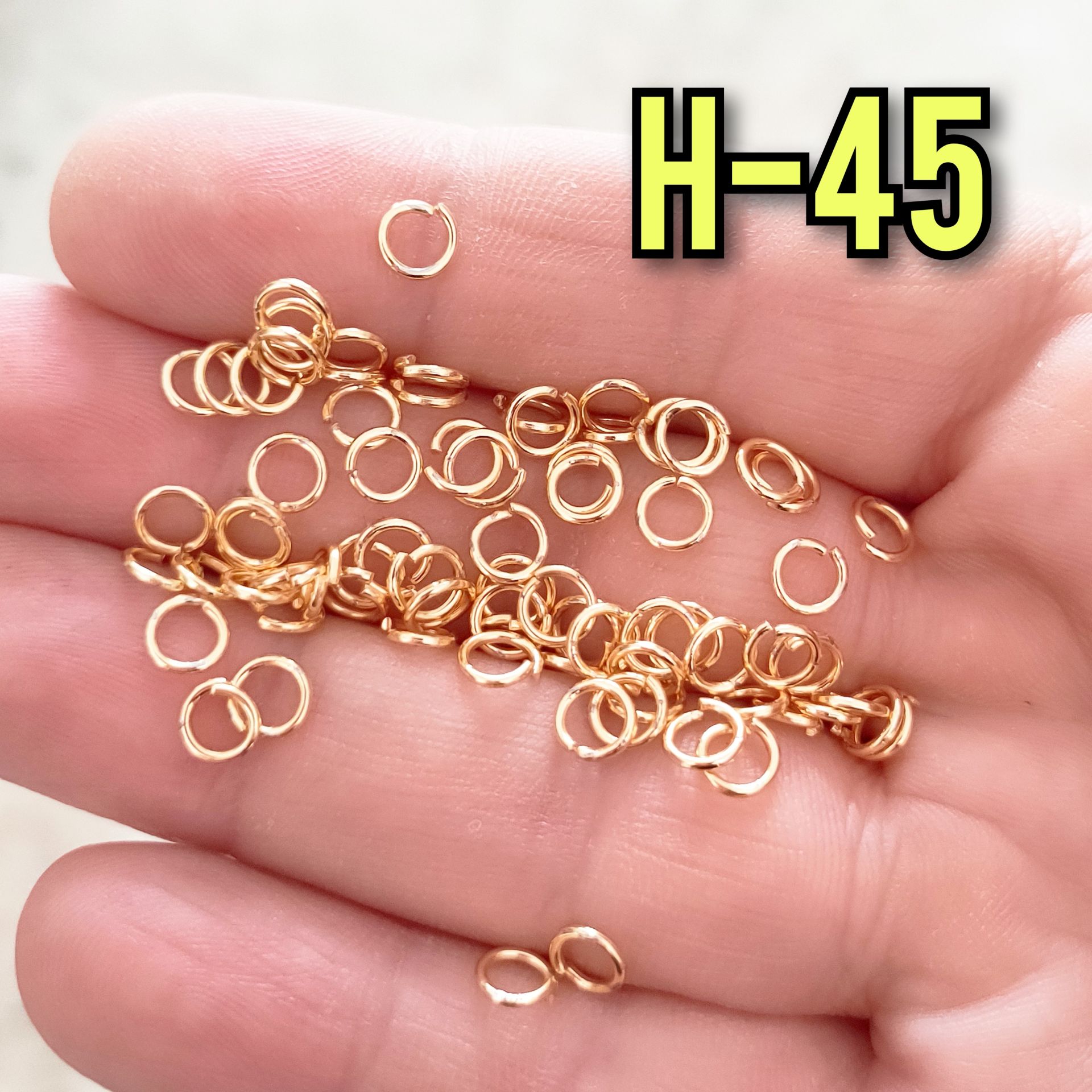 H-45 Lak Altın Kaplama Takı Halka - 5 mm - 4 Gr