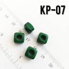 KP-07 Koyu Yeşil Küp Boncuk 9 x 5 mm
