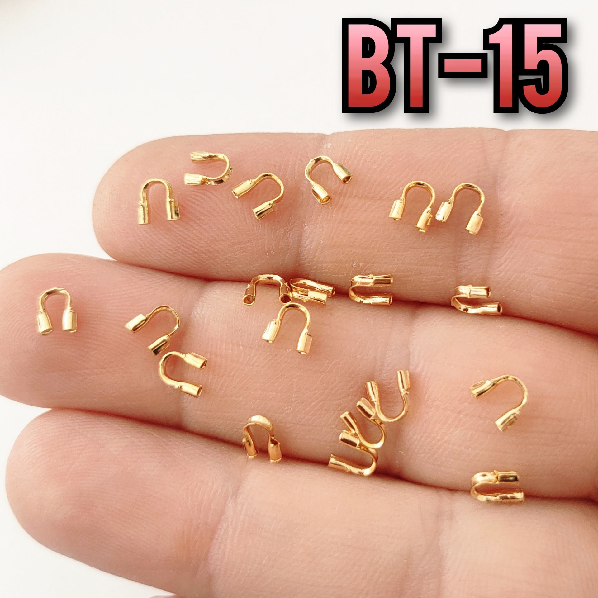 BT-15 24 Ayar Altın Kaplama At Nalı Bit Halka 4.5 mm