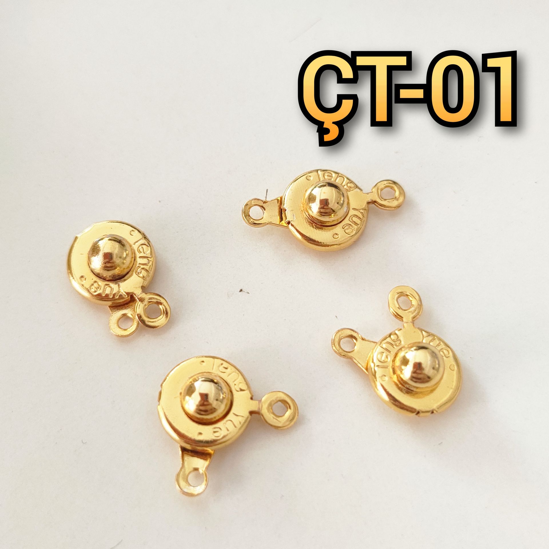 ÇT-01 Çıt çıt kapama altın kaplama 4 adet