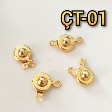 ÇT-01 Çıt çıt kapama altın kaplama 4 adet