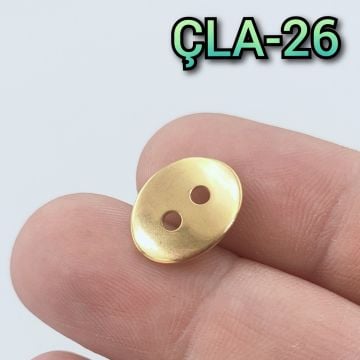 ÇLA-26 A Kalite Kaplama Altın Renk 316L Cerrahi Çelik Wrap Düğmesi