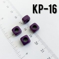 KP-16 Koyu Mor Küp Boncuk 9 x 5 mm