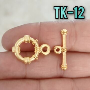 TK-12 24 Ayar Mat Altın Kaplama T Kilit