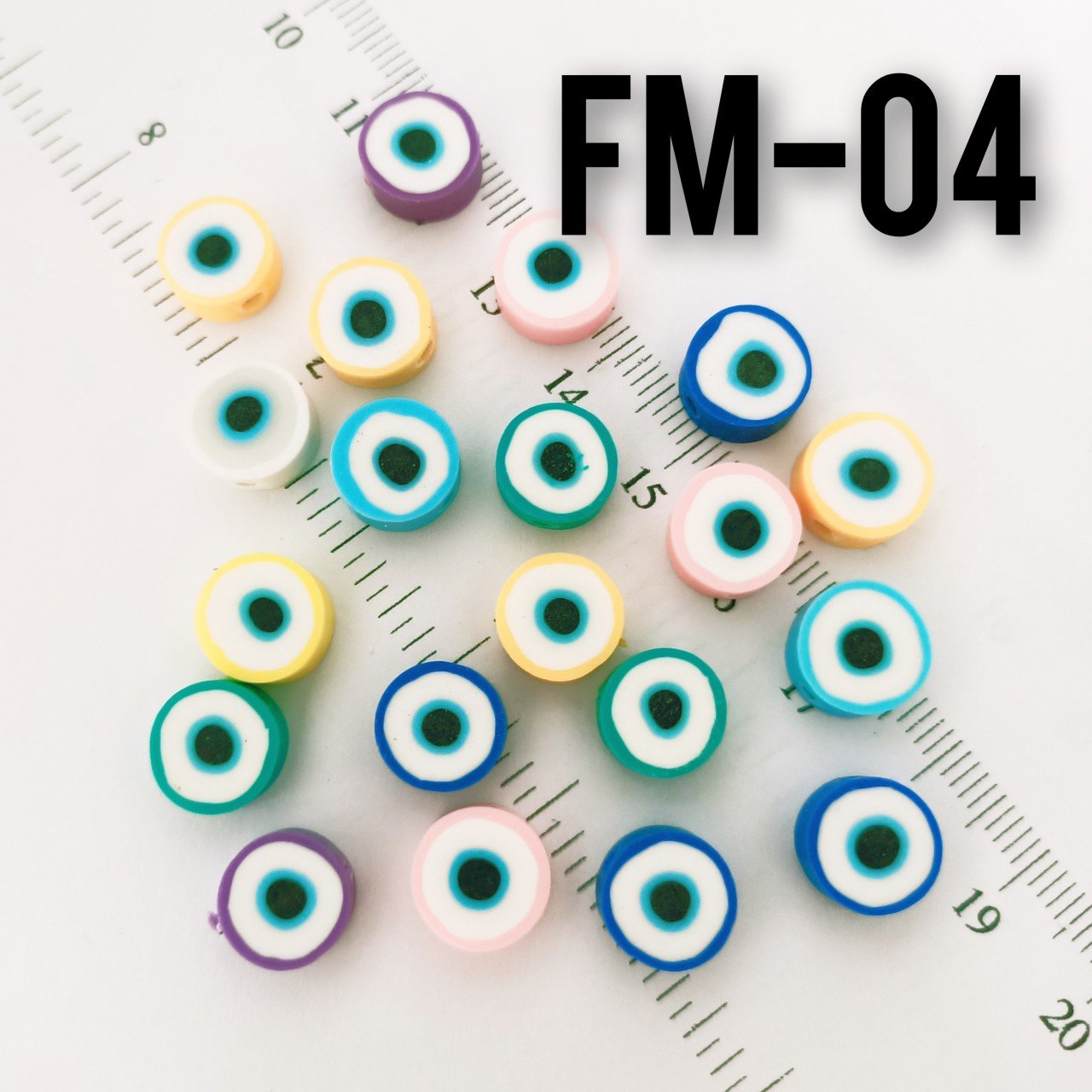 Fm-04 Karışık Renk Nazar Boncuğu Fimo Boncuk