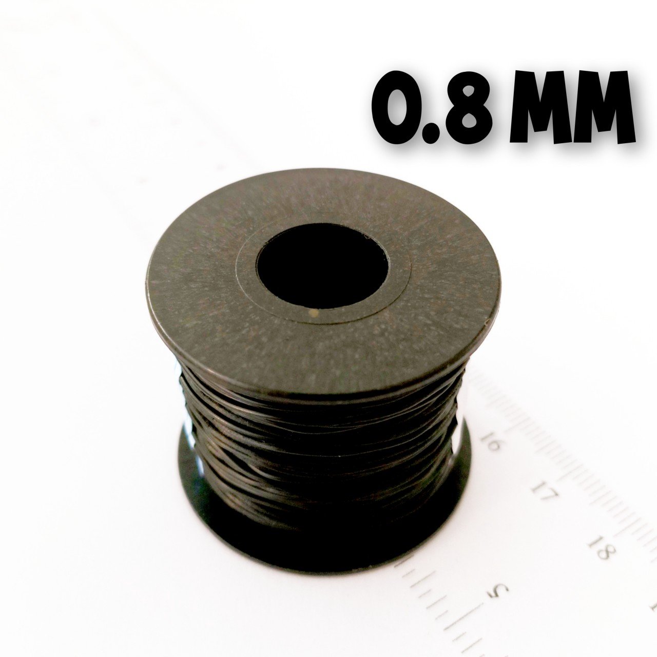 Bijurix 0.8 mm Siyah Lastik Misina