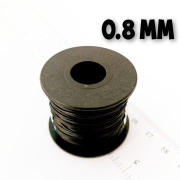 Bijurix 0.8 mm Siyah Lastik Misina