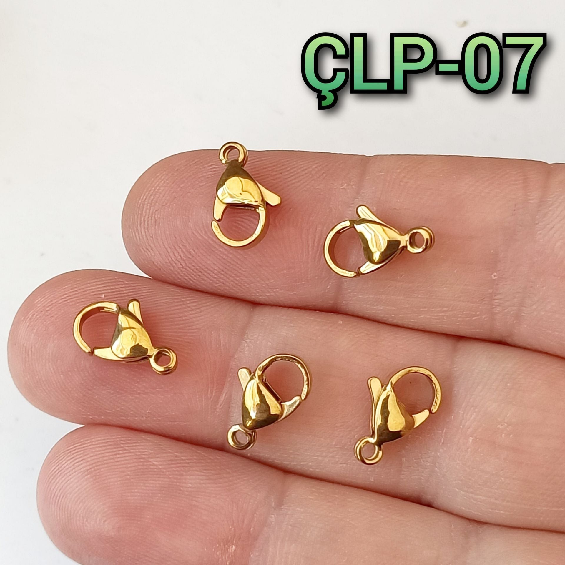 ÇLP-07 A Kalite Kaplama Altın Renk 316L Cerrahi Çelik Papağan 502 (12mm)
