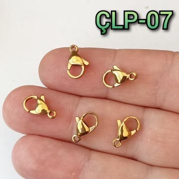 ÇLP-07 A Kalite Kaplama Altın Renk 316L Cerrahi Çelik Papağan 502 (12mm)