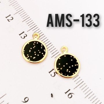 AMS-133 Altın Kaplama Simli Mineli Pul Sallantı