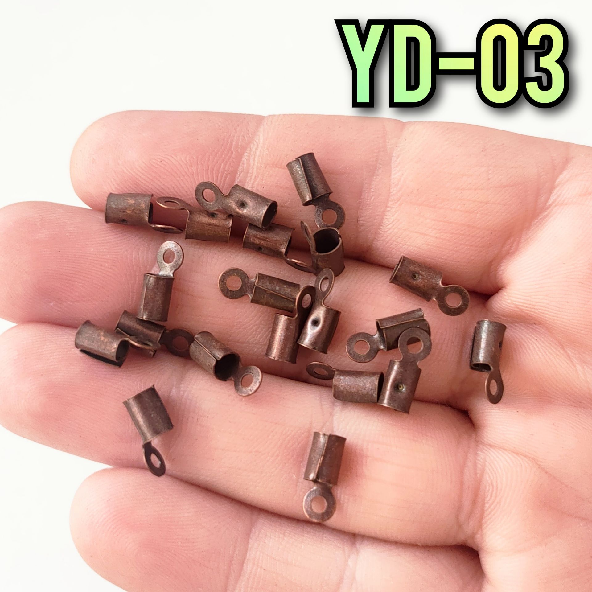 YD-03 Koyu Bakır Renk Yuvarlak Deri Kapama 4 mm