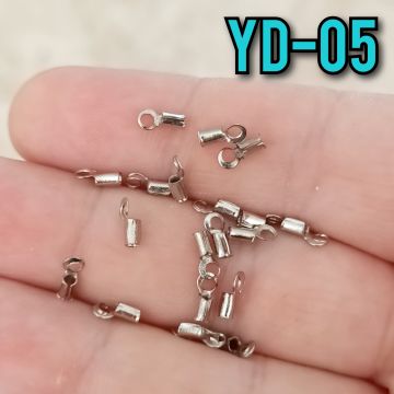 YD-05 Gümüş Renk Yuvarlak Deri Kapama 2 mm